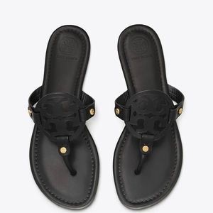 Tory Burch Black Leather Miller Sandal